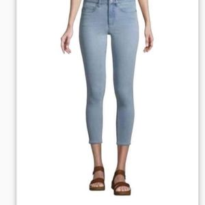 Lands End, size 4, high rise, elastic waist, crop stretch jean leggings